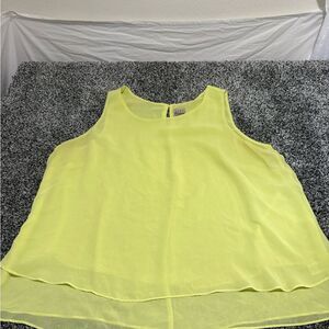 Como Vintage Women's Sleeveless Yellow Top blouse size 1x